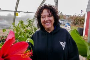 (Clara Hatcher | The Salt Lake Tribune) Jenn Harris is a peer support specialist at the Center for Women and Children in Murray, where she also volunteers her time in the greenhouse.
