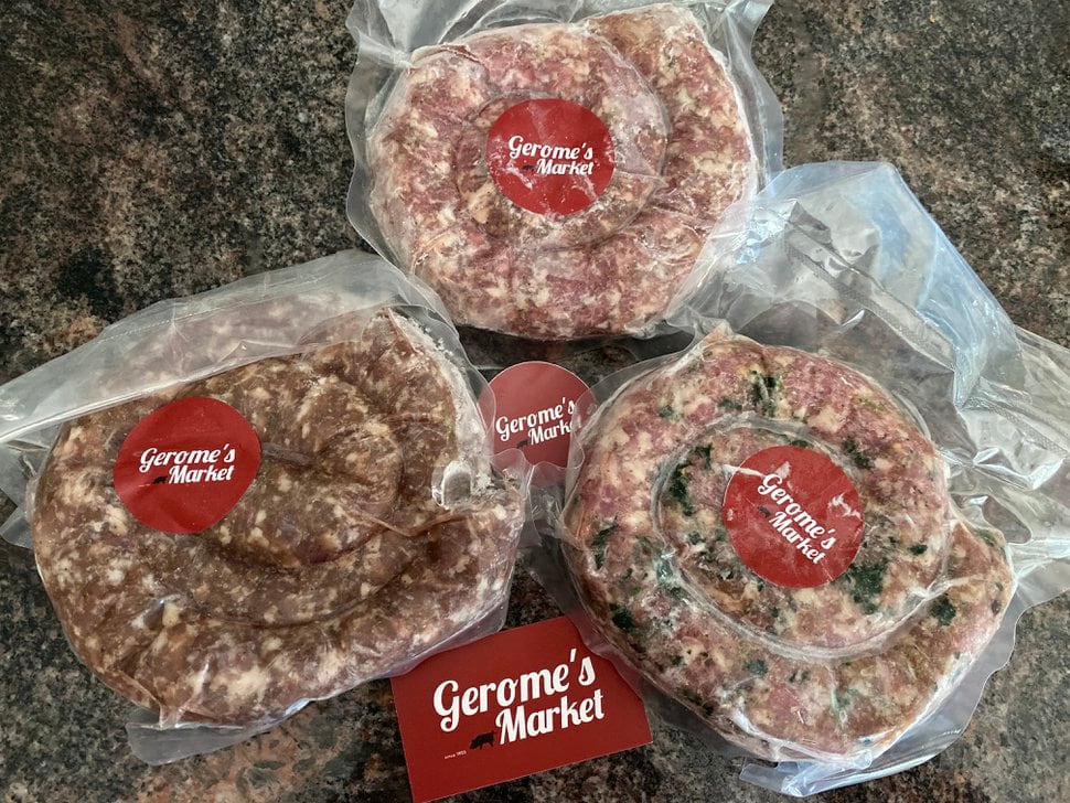 (Heather L. King | Special to The Salt Lake Tribune) Packages of sausages from Gerome’s Market, a Utah company founded by chef Craig Gerome.