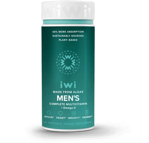 (iWi | Grooming Playbook, sponsored) This multivitamin has high absorption rates, is ocean friendly and free of krill and fish, and caters to vegan and plant-based diets.