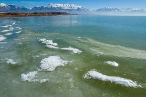 (Trent Nelson | The Salt Lake Tribune) The Jordan River meets Utah Lake in Saratoga Springs on Tuesday, March 1, 2022.