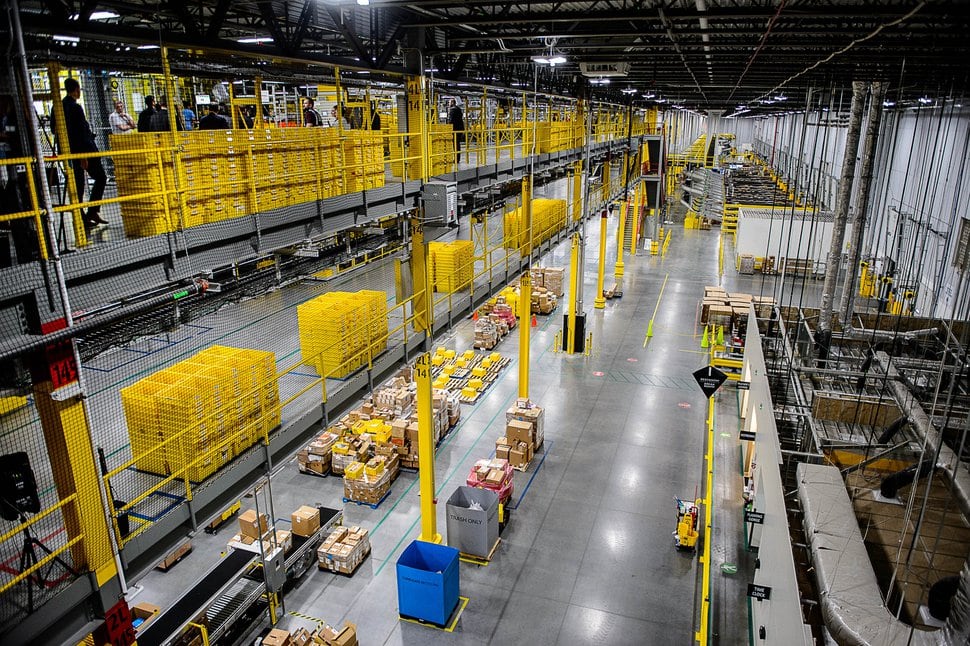 (Trent Nelson | The Salt Lake Tribune) Amazon's fulfillment center in Salt Lake City on Wednesday April 17, 2019.