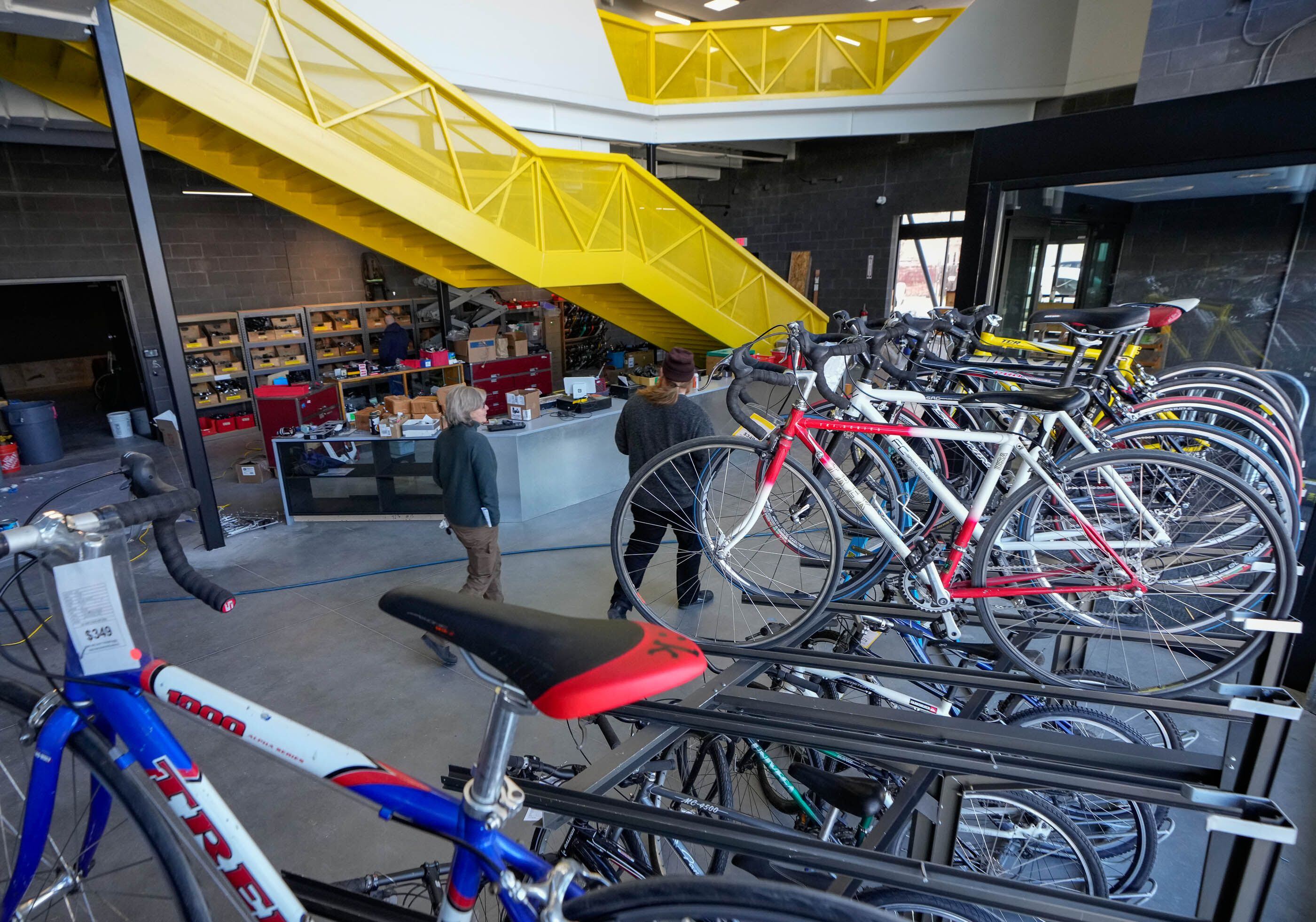 (Francisco Kjolseth  |  The Salt Lake Tribune) An eclectic collection of classic, old and newer bicycles and parts make it through the Salt Lake City Bicycle Collective where they are refurbished by professional bike mechanics then sold or donated, pictured Tuesday, Nov. 28, 2023. 