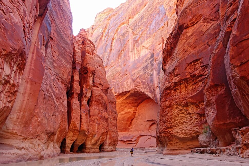(Tribune File Photo) Hikers follow the silty Paria River on Monday, Sept. 26, 2016.
