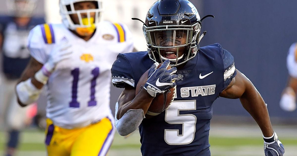 Utah State running back Darwin Thompson goes to the Kansas City Chiefs