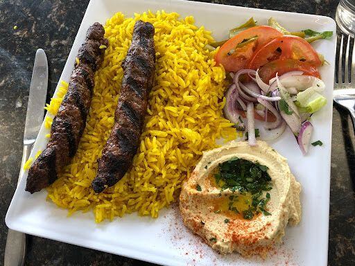 (Kolbie Peterson | The Salt Lake Tribune) The shish kafta plate at Beirut Cafe in Murray.