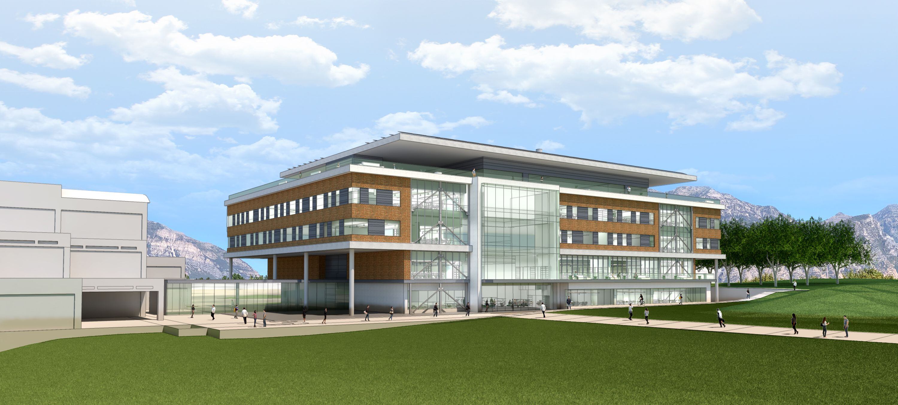 (Utah Valley University) An initial rendering of the new engineering building that will come to Utah Valley University, with construction expected to be done by fall 2025. Supporters of the Utah Innovation Lab say it will provide seed money for startups at all of Utah's public universities.
