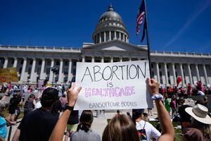 (Francisco Kjolseth | The Salt Lake Tribune) About 2,500 protesters gather at the Utah Capitol for a “Bans Off Our Beehive” rally in support of abortion rights on Saturday, May 14, 2022. Religion News Service columnist Jeffrey Salkin argues that theological ideas should not be turned into public policy.