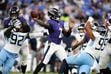 (Nick Wass | AP) Baltimore Ravens quarterback Tyler Huntley (2) throws a pass against the Tennessee Titans during the first half of an NFL football game, Thursday, Aug. 11, 2022, in Baltimore.