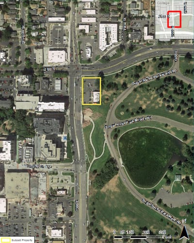 (Salt Lake City Planning Division) A location map for a new Kum & Go convenience store and fueling station, which had been proposed at the busy Sugar House corner of 2100 South and 1300 East in Salt Lake City.