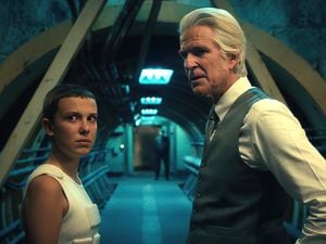 (Netflix) Millie Bobby Brown as Eleven and Matthew Modine as Dr. Martin Brenner in "Stranger Things." The last two mega-sized episodes of the show's fourth season will stream on Netflix, starting July 1.