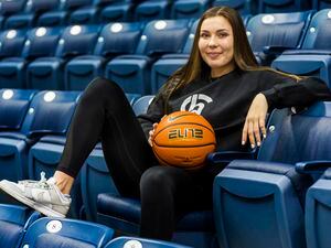 Rick Egan | The Salt Lake Tribune) BYU basketball player Shaylee Gonzales at the Marriott Center in Provo, on Tuesday, January 11, 2022.