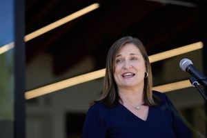 (Francisco Kjolseth | The Salt Lake Tribune) Salt Lake County Mayor Jenny Wilson, shown in May, has tested positive for COVID-19. She says she is not experiencing any symptoms.
