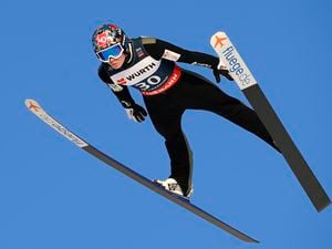 (Terje Bendiksby/NTB via AP, File) Norway's Marius Lindvik competes during the World Cup ski jumping in Vikersundbakken, Norway, Saturday March 12, 2022. Ski jumping governing bodies from the United States and Norway have forged an unprecedented partnership.