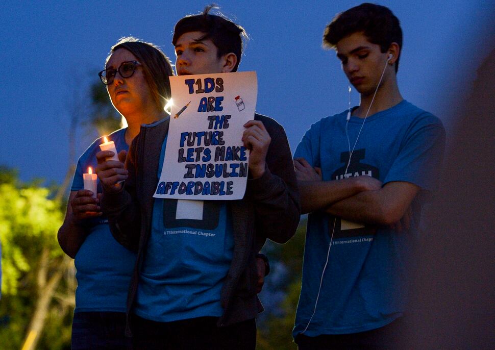 (Leah Hogsten | The Salt Lake Tribune) Diabetes patients, their families and supporters rallied for those struggling with the high cost of insulin and paid tribute to those who have died from the disease on the Capitol lawn, Saturday, Sept. 7, 2019.