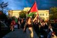 (Bethany Baker  |  The Salt Lake Tribune) A protester carries a Palestinian flag during the pro-Palestine rally at the University of Utah in Salt Lake City on Monday, April 29, 2024.