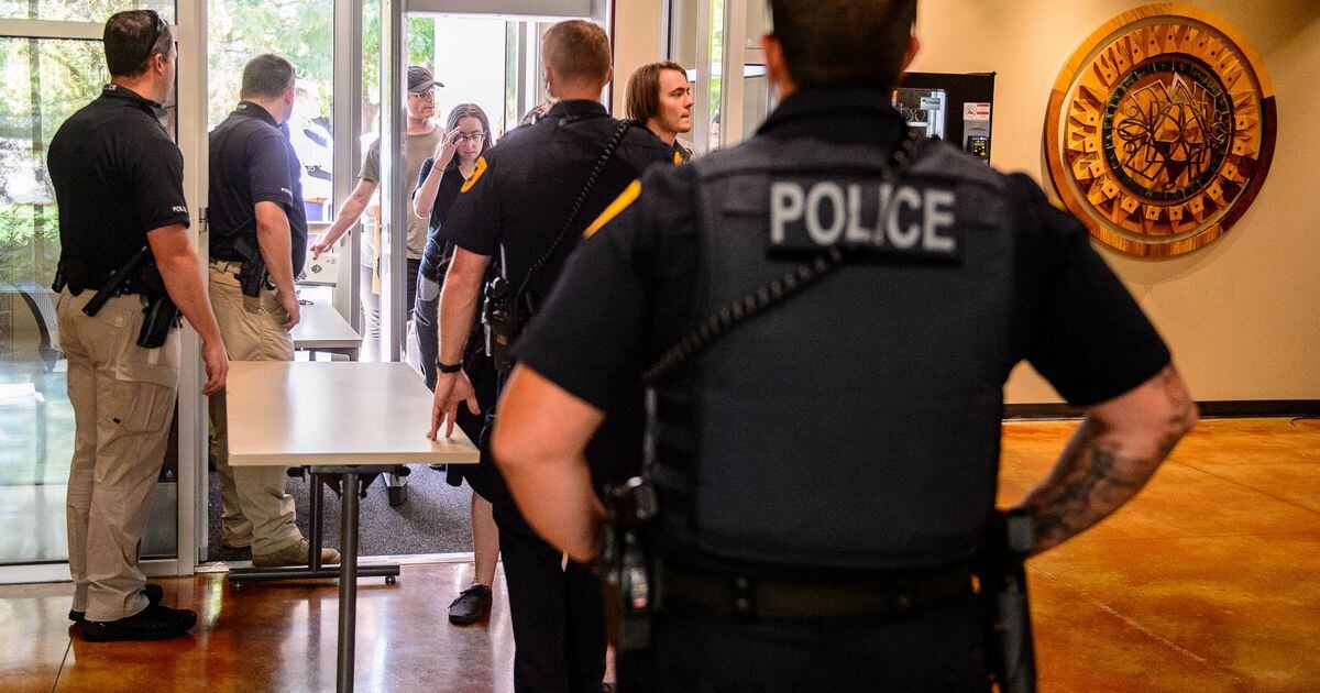 One arrested at Utah Inland Port meeting at police precinct, which was