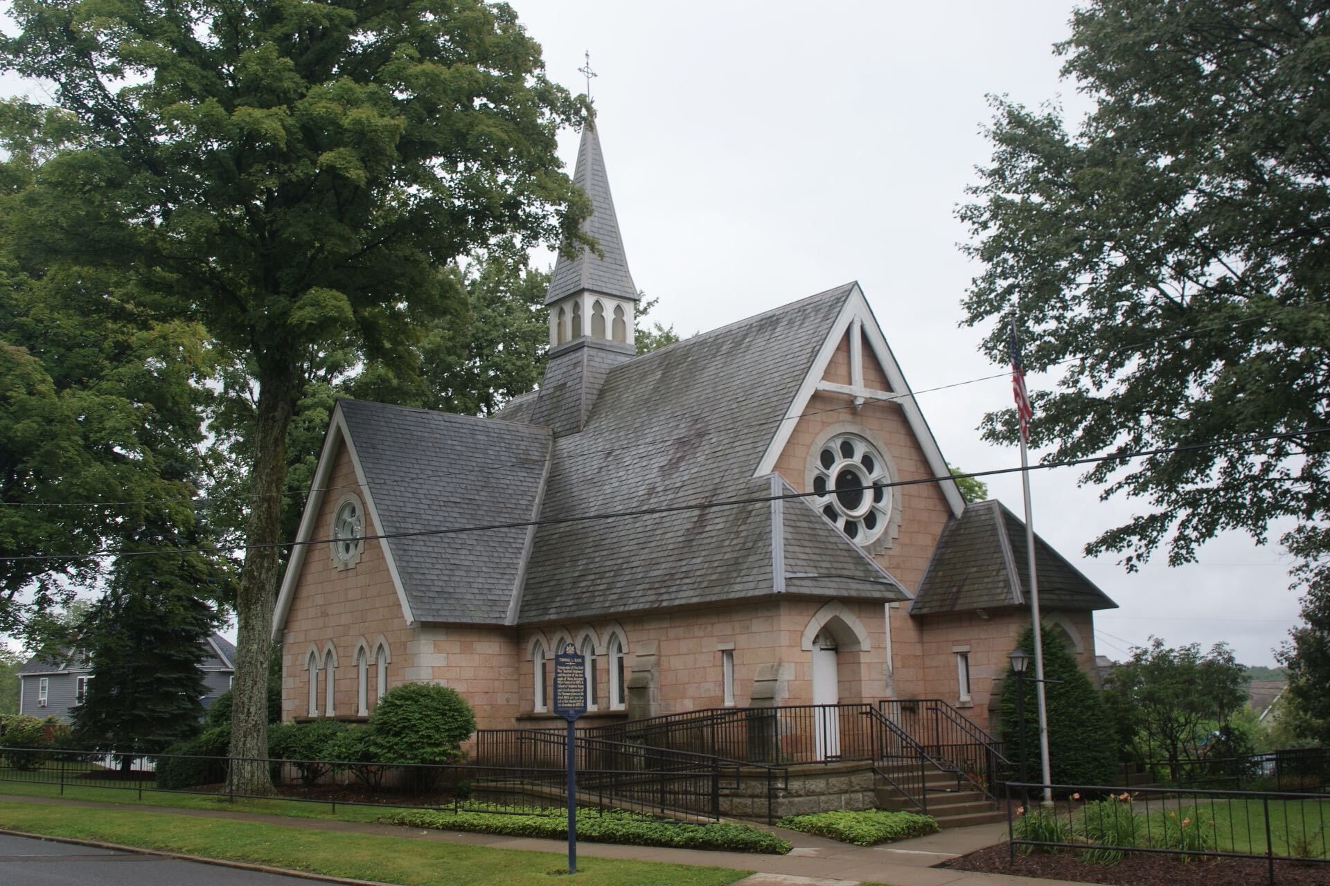 (The Salt Lake Tribune) The historic Thomas L. Kane Memorial Chapel in Kane, Pa. It honors the building's namesake, who was an ally of early Latter-day Saints. The Church of Jesus Christ of Latter-day Saints bought the cross-adorned chapel and later donated it to the Kane Historic Preservation Society.