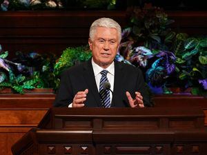 (The Church of Jesus Christ of Latter-day Saints)
Apostle Dieter F. Uchtdorf speaks at General Conference on Sunday, April 3, 2022.