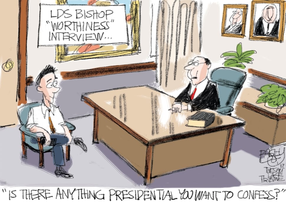 Image result for goudahl cartoons Mormon bishops