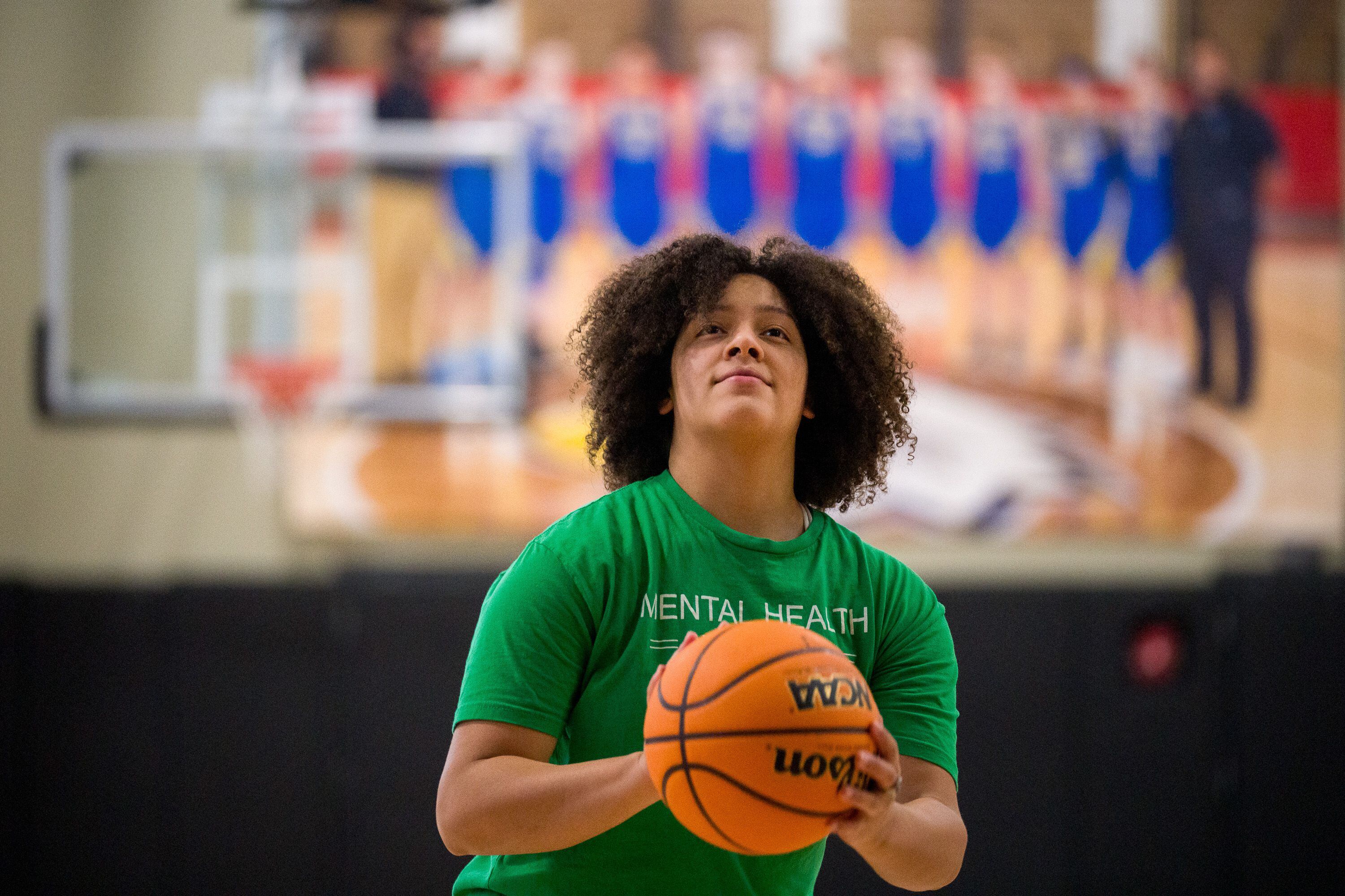 (Trent Nelson | The Salt Lake Tribune) Basketball player Mariyah Saldana at Jean Massieu School of the Deaf in Salt Lake City on Friday, Jan. 12, 2024.