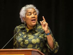 (Rick Egan | The Salt Lake Tribune)  Donna Brazile gives the keynote address at The Salt Lake Tribune's Top Workplaces event at the Little America Hotel on Wednesday, Nov. 3, 2021.