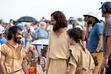 (Brandon Thibodeaux | The New York Times) Jonathan Roumie, center, who plays Jesus on "The Chosen," during filming in Midlothian, Texas, on June 8, 2022. Roumie has also developed a role for himself outside the show as a spiritual leader.
