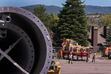 (Leah Hogsten | The Salt Lake Tribune) Park City Mountain Resort employees move parts designated for the resort's  new Eagle lift, Thursday, July 7, 2022.  Residents last month blocked the resort from being able to install the lift because of discrepancies in resort capacities by two firms. 