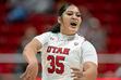 Utah's Alissa Pili, shown during a game against Oklahoma in November, scored the game-winning layup against UCLA on Sunday. (AP Photo/Tyler Tate, File)