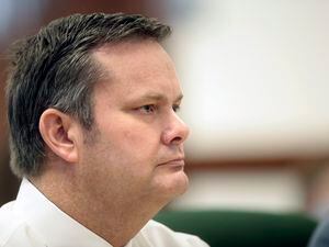 (John Roark | The Idaho Post-Register) Chad Daybell appears during a court hearing in St. Anthony, Idaho, Aug. 4, 2020.