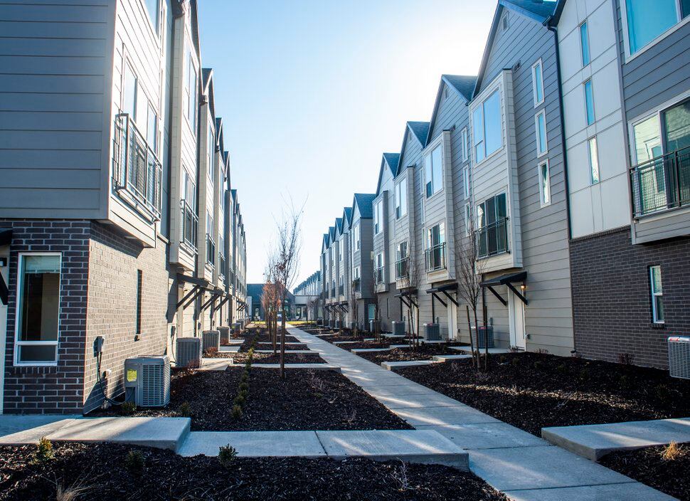 (Rick Egan | The Salt Lake Tribune) Hawthorne Townhomes is a new 220-unit residential project on West Temple and 2852 South. Tuesday, Dec. 17, 2019. 