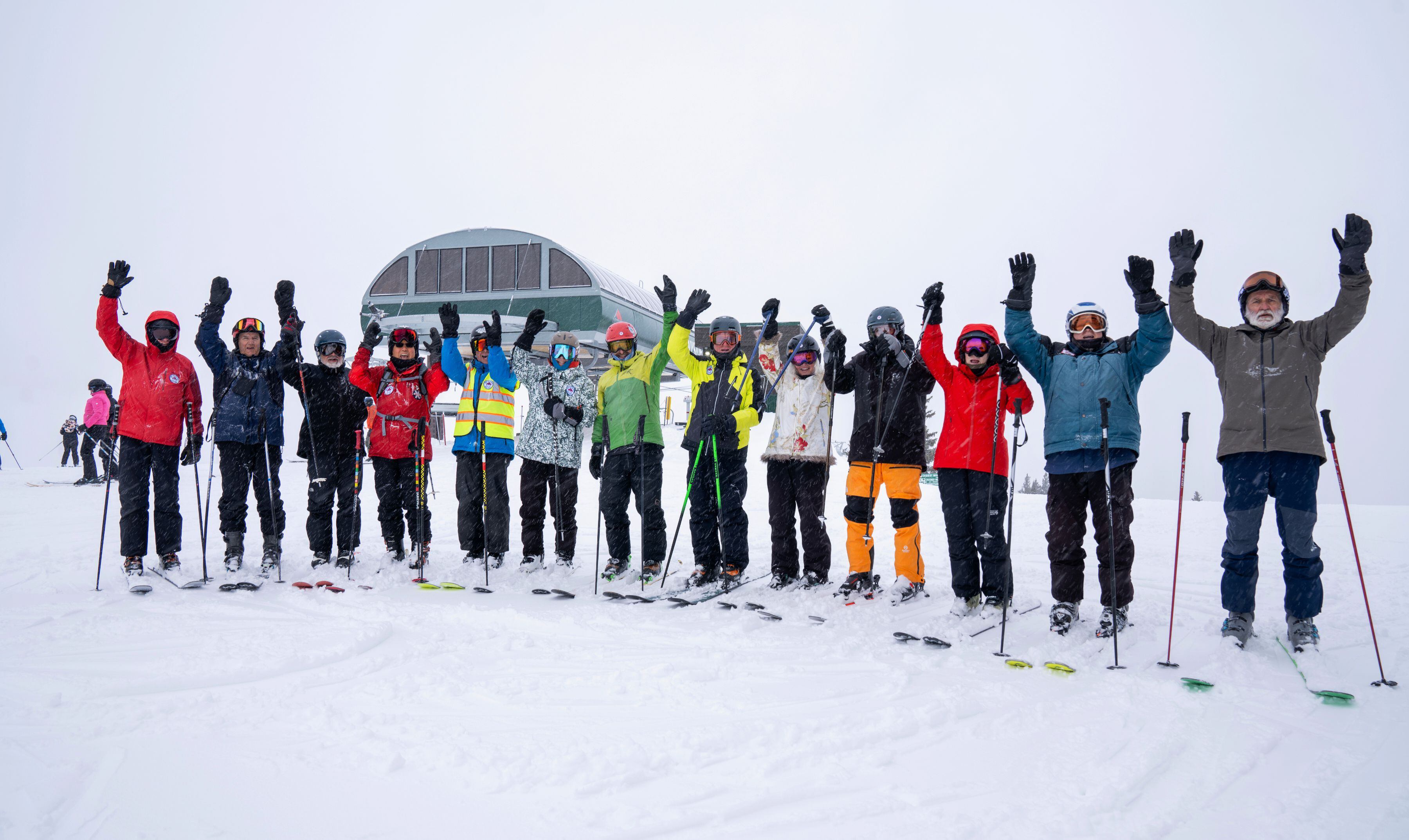 A group of Wild old Bunch members at the Alta Ski Area, where the skiing is free for anyone over 80, in Alta, Utah, March 13, 2024. The Wild old Bunch (who meaningfully chose to lowercase “old” in the name), a ski club for seniors that started in 1973 and boasts around 115 members, has 80- and 90-year-olds that still ski — and there are plenty of Baby Boomers in the pipeline to replace the few who depart each year for the deep powder of the afterlife. (Kate Russell/The New York Times)