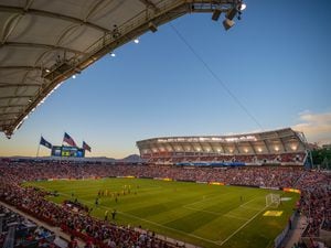 (Trent Nelson  |  The Salt Lake Tribune) Rio Tinto Stadium as Real Salt Lake hosts Columbus Crew, MLS soccer in Sandy on Saturday, June 25, 2022.