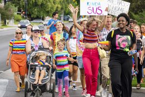 (Rick Egan | The Salt Lake Tribune) Utah women's voices are as varied and valuable as the generations pictured in this June 28, 2021 Pride march in Provo. The Salt Lake Tribune and Community Writing Center are inviting women to share their lived experiences in a unique writing series on Sept. 24 and Oct. 1.