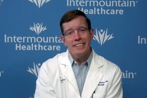 (Intermountain Healthcare via zoom) Dr. Nathan Merriman, a gastroenterologist for Intermountain Healthcare, urges patients to get their screening colonoscopies. Colonoscopies at Intermountain were down about 50% during the pandemic, and advanced-stage cancer cases are now up about 15%, doctors said.