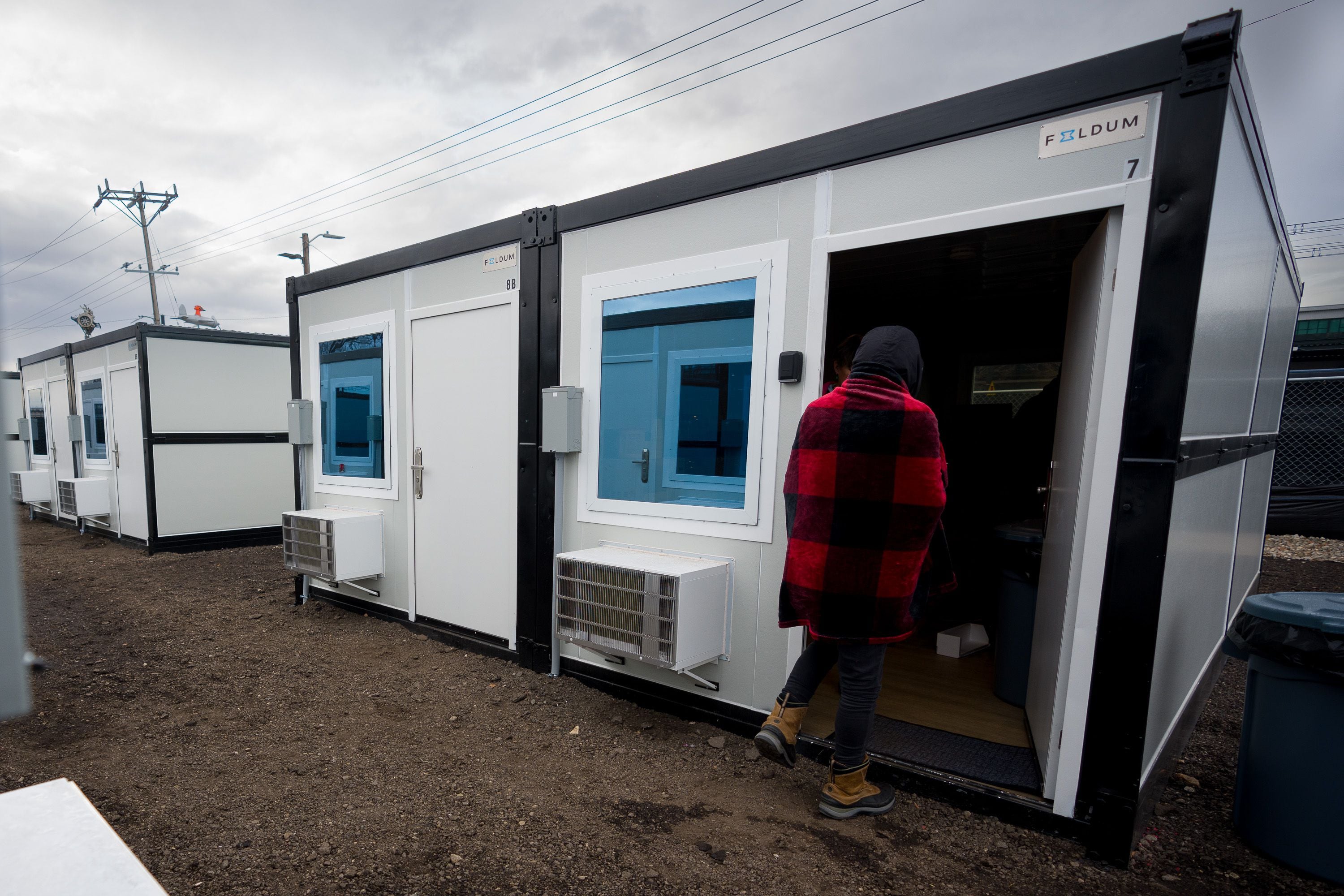 (Trent Nelson  |  The Salt Lake Tribune) Salt Lake City’s first legal homeless camp on Tuesday, Dec. 19, 2023.
