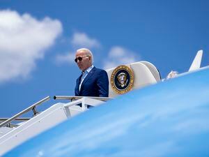 (Doug Mills | The New York Times)

President Joe Biden arrives at T.F. Green International Airport in Warwick, R.I., July 20, 2022. "Biden has had some bad months, to be sure, but there is no way to get around the fact the last month or so has been stellar for the administration," writes New York Times columnist Charles M. Blow.