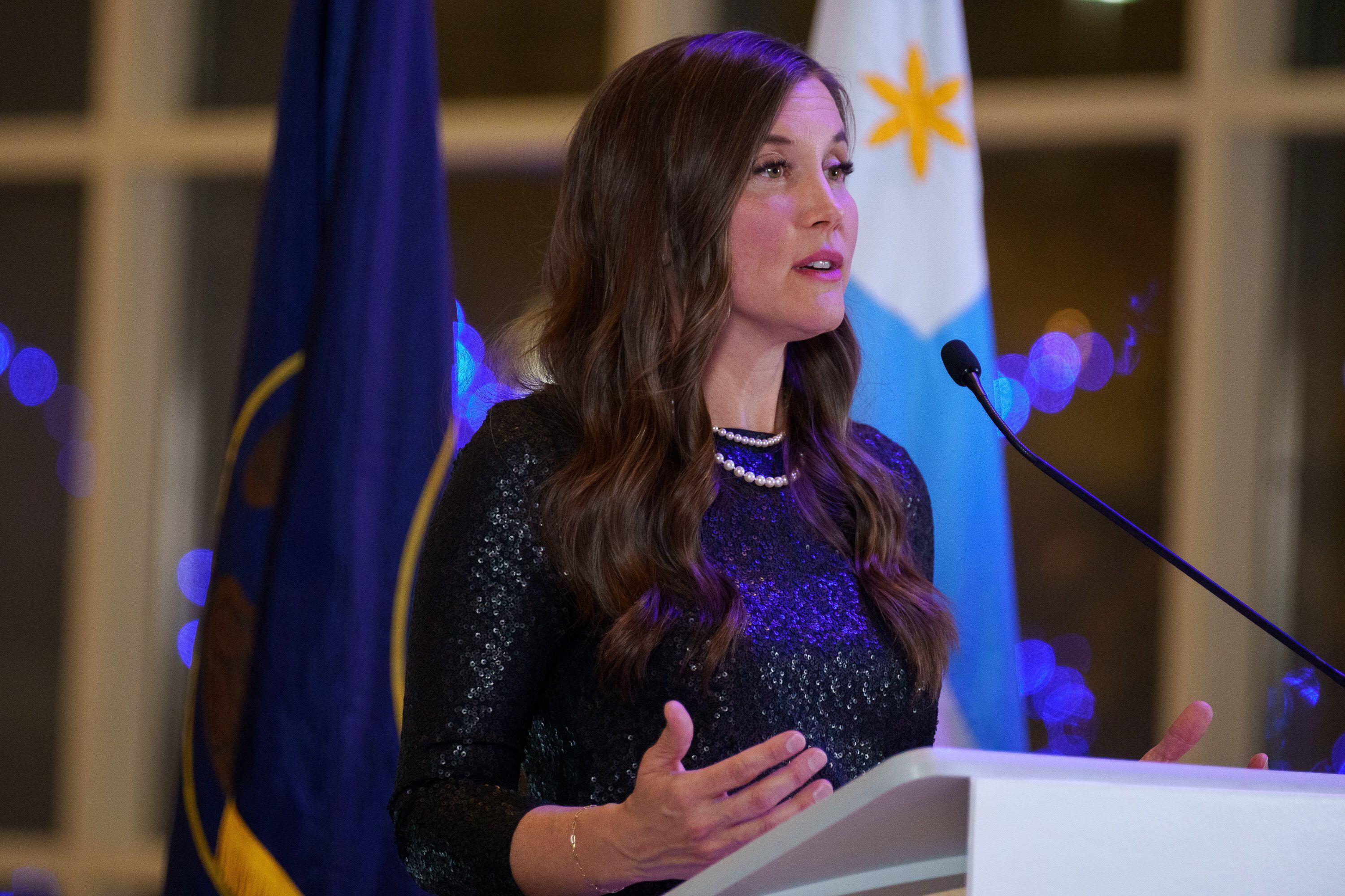 (Trent Nelson  |  The Salt Lake Tribune) Salt Lake City Mayor Erin Mendenhall delivers her State of the City address in January 2024. In it, she emphasized the need to make Utah's capital better for families.