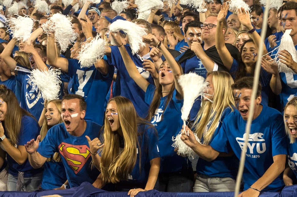 BYU football Vandals caught redhanded painting U logos on cougar
