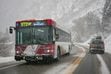 (Francisco Kjolseth  |  The Salt Lake Tribune) The ski bus makes its way up Big Cottonwood Canyon on Sunday, Jan. 7, 2024. UTA plans to solicit bids from third-party vendors to help the agency refocus on its baseline commuter routes.