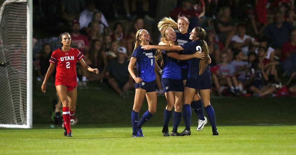 BYU’s late goal is good for a 32 victory over Utah in a wild women’s