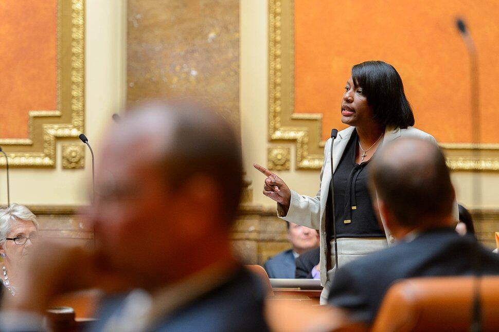 (Trent Nelson | Tribune file photo) Rep. Sandra Hollins, D-Salt Lake City, speaks as the Utah House in Salt Lake City, Wednesday, Aug. 19, 2015.