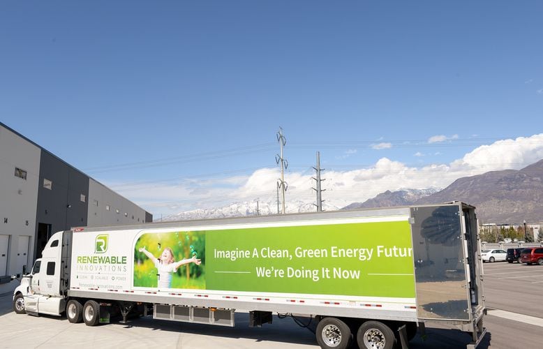 (Chris Samuels | The Salt Lake Tribune) A mobile power unit that uses hydrogen for energy is on display at Renewable Innovations in American Fork, Friday, April 15, 2022.