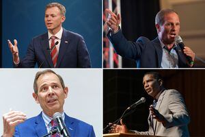 (The Salt Lake Tribune) Utah members of U.S. Congress, clockwise from top left: Rep. Blake Moore; Rep. Chris Stewart; Rep. Burgess Owens; and Rep. John Curtis. This week, the four congressmen voted this week to support codifying same-sex marriage in the United States and voted against a right to birth control.