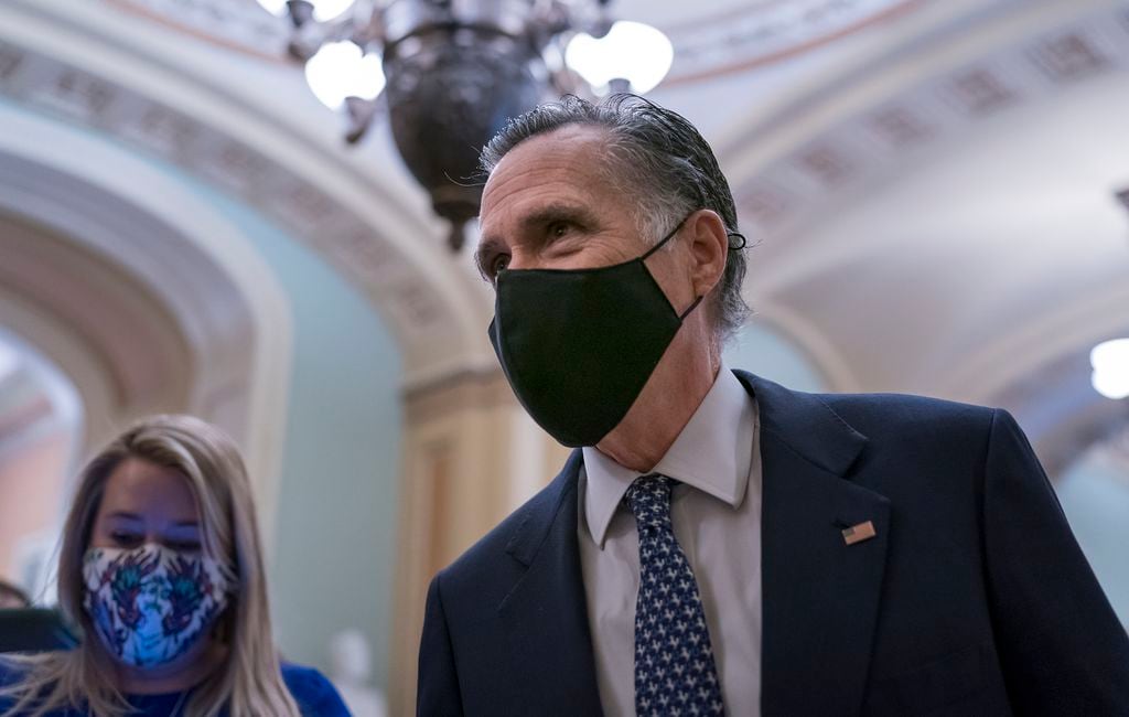 (AP Photo/J. Scott Applewhite) Some Utah Republicans are seeking to censure Sen. Mitt Romney for voting to convict former President Donald Trump during his second impeachment trial. The proposal accuses Romney of being a deep state agent and undermining Trump.