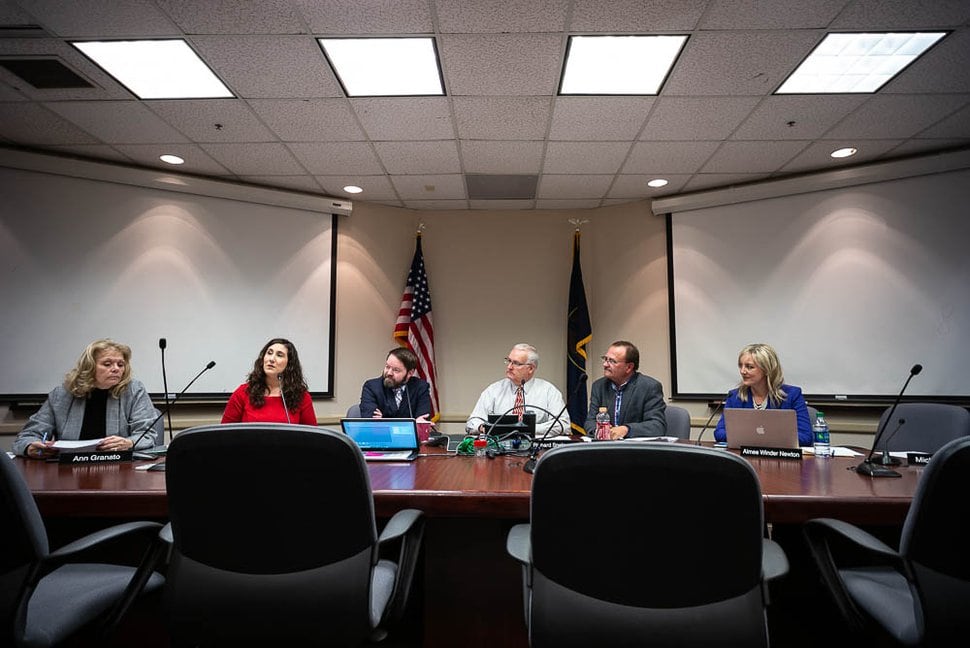 (Trent Nelson | Tribune file photo) Newly-elected Salt Lake County Councilwoman Shireen Ghorbani, second from left, speaks after taking the oath of office on Tuesday Feb. 26, 2019 during the Salt Lake County Council's work session meeting. Left to right are Ann Granato, Ghorbani, Arlyn Bradshaw, Richard Snelgrove, Max Burdick, and Aimee Winder Newton.