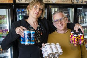 (Rick Egan | The Salt Lake Tribune) Mary Rydman and Greg Evans at Salt & Hops, the new Beer Boutique on 27th St. in Ogden, on Monday, May 2, 2022.