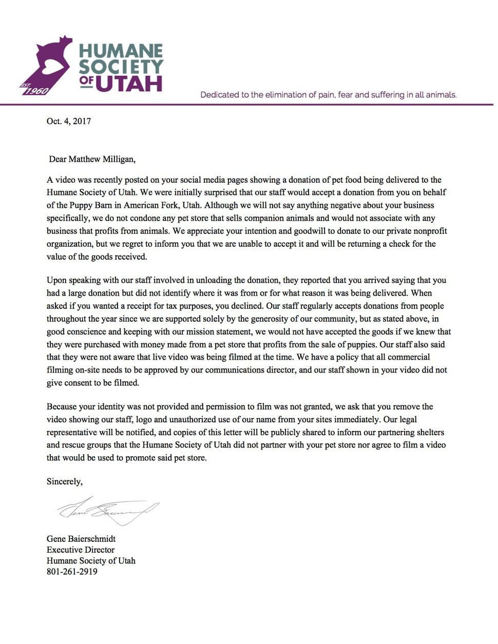 Humane Society of Utah rejects dog food donation after discovering pet