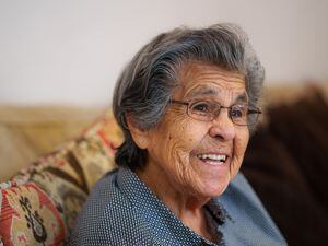 (Trent Nelson  |  The Salt Lake Tribune) Molly Segura talks about her life in Salt Lake City on Saturday, Jan. 21, 2023. Segura, 101, was once displaced from her home to make space for Interstate 15. Now, her current home is just a block away from the freeway and her family fears they may be displaced again if it gets expanded.