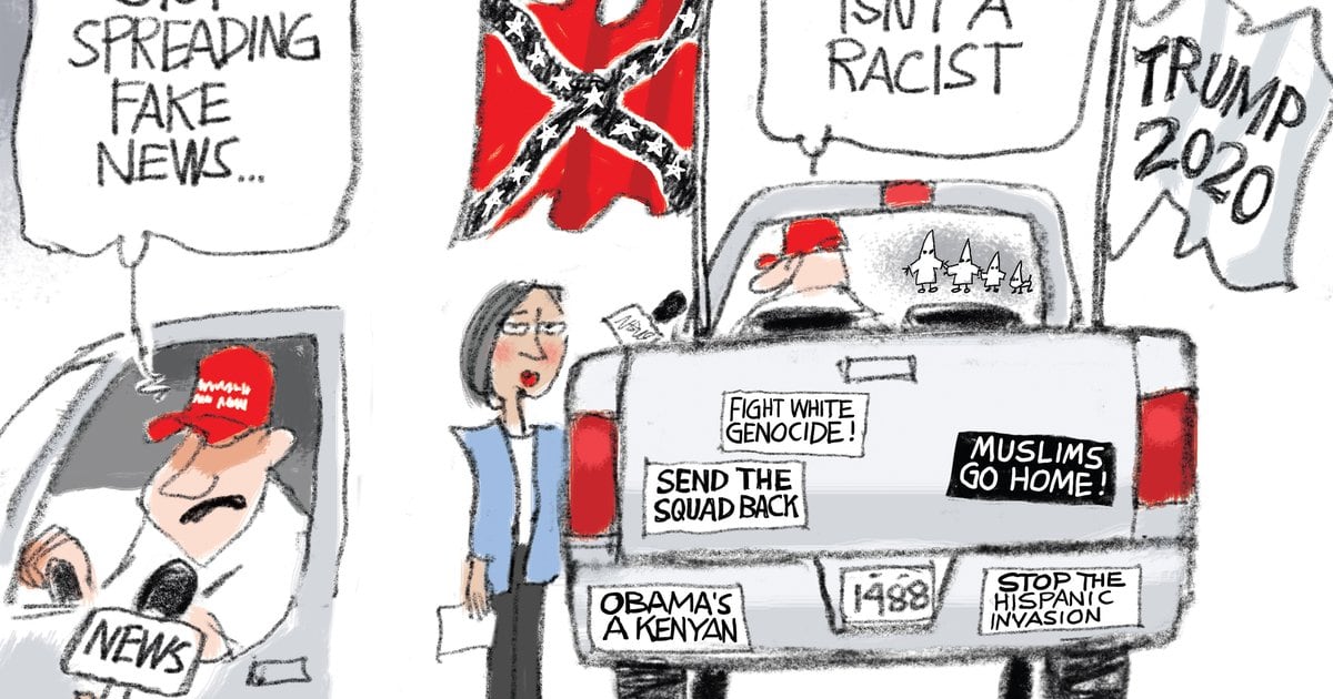 Comments: Bagley Cartoon: Trucking in Racism - The Salt Lake Tribune