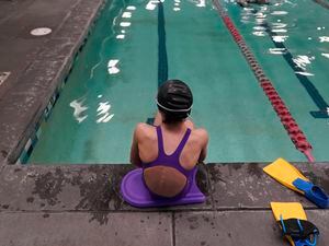 (Rick Bowmer | AP) A ban on transgender athletes playing female school sports in Utah would affect transgender girls like this 12-year-old swimmer seen at a pool in Utah on Monday, Feb. 22, 2021. She and her family spoke with The Associated Press on the condition of anonymity to avoid outing her publicly. She cried when she heard about the proposal that would ban transgender girls from competing on girls’ sports teams in public high schools, which would separate her from her friends. She’s far from the tallest girl on her team, and has worked hard to improve her times but is not a dominant swimmer in her age group, her coach said. “Other than body parts I’ve been a girl my whole life,” she said.